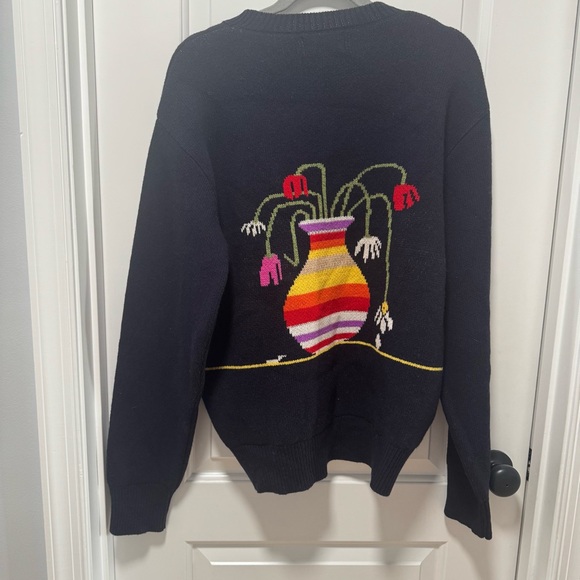 Gyles & George London Flowerpot Sweater Medium Navy Blue Wool Rowing Blazers - Picture 9 of 10